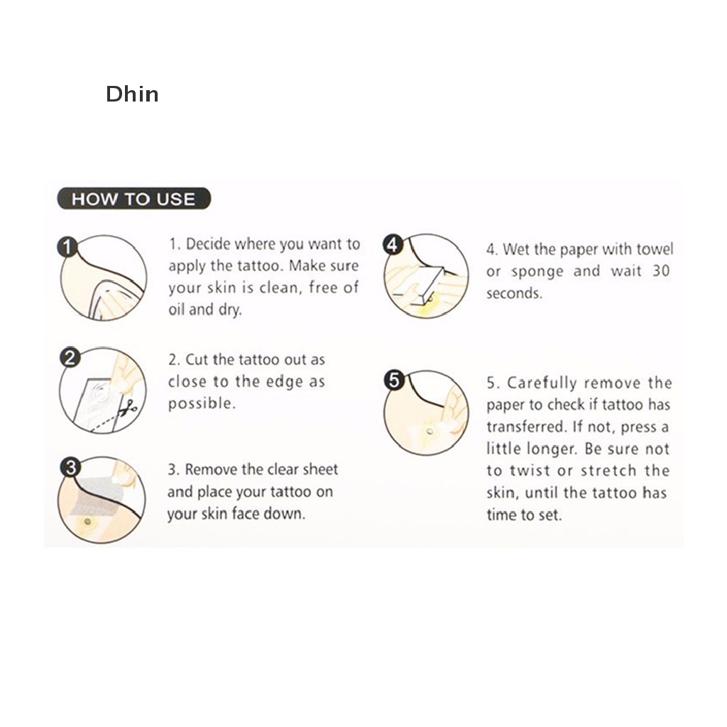 Hình Xăm Dán Tạm Thời Chống Thấm Nước Thiết Kế Thời Trang