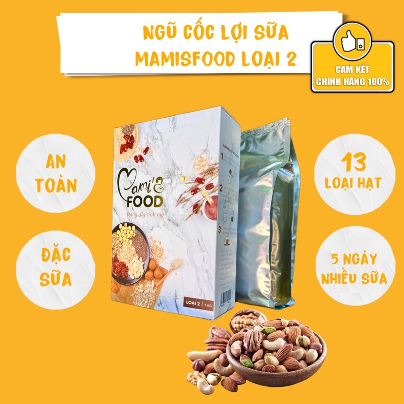 [5 ngày nhiều sữa] Ngũ Cốc KÍCH SỮA- LỢI SỮA Mamis Food 13 Hạt Dinh Dưỡng