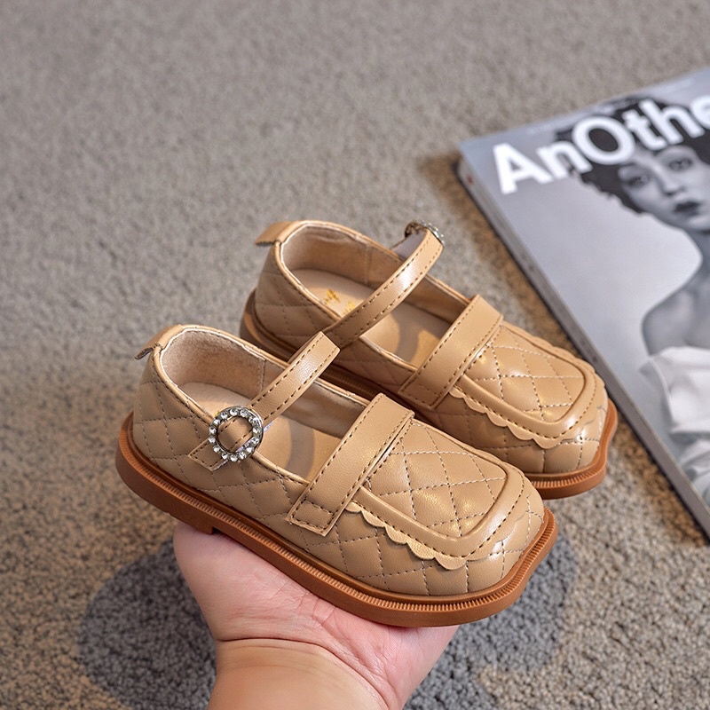 Giầy búp bê mũi vuông chống trượt phong cách hàn quốc quốc bé gái