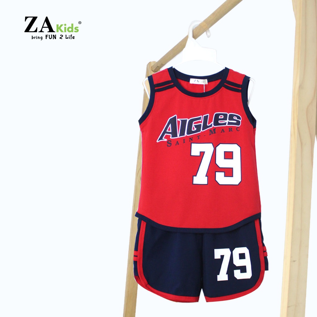 Bộ Quần Áo Thun Sát Nách Bé Trai (2-14 Tuổi) ZA KIDS ZA22710SN