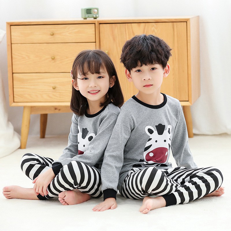 Bộ đồ Ngủ Trẻ Em Bằng Cotton In Hoạt Hình Dễ Thương (bé Trai Và Bé Gái)