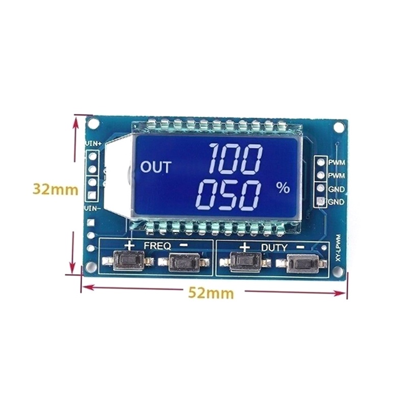 【sellbesteveryday01.vn】Signal generator PWM pulse frequency duty cycle adjustable module lcd 3.3V-30V