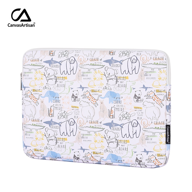 CanvasArtisan Túi da đựng laptop chống thấm nước họa tiết hoạt hình graffiti cho Matebook Air Pro 11 12 13 14 15 inch