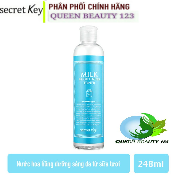 Nước hoa hồng dưỡng trắng da Secret Key Milk Brightening Toner 248ml