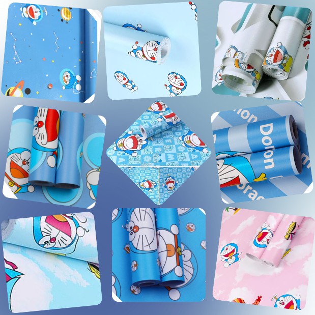 COMBO 10M GIẤY DÁN TƯỜNG DORAEMON VUI NHỘN NHIỀU MẪU KHỔ 45CM CÓ KEO SẴN | BigBuy360 - bigbuy360.vn