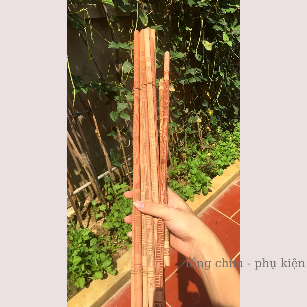 Cầu thẳng gỗ lồng chim chào mào, chòe, họa mi Cầu chim in laze họa tiết đẹp