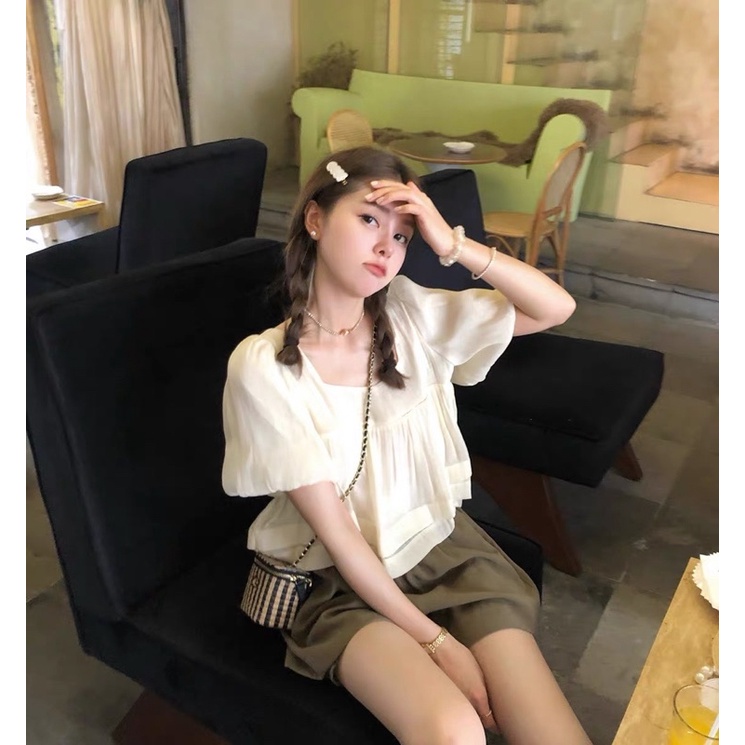 Set áo baybedoll tơ nude | BigBuy360 - bigbuy360.vn