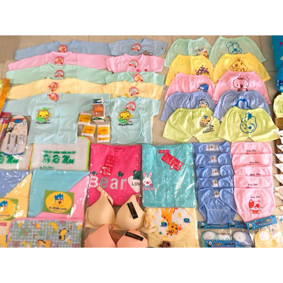 Combo đồ sơ sinh cho mẹ và bé chuẩn bị sinh