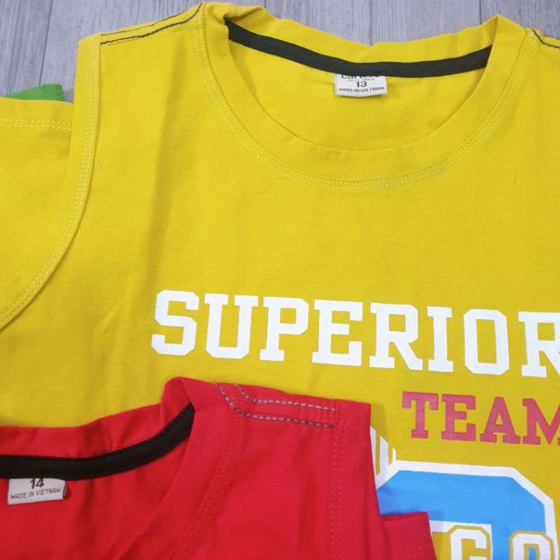 {18-45kg} Bộ sát nách bé trai chất cotton đẹp (mẫu mới nhất) M183