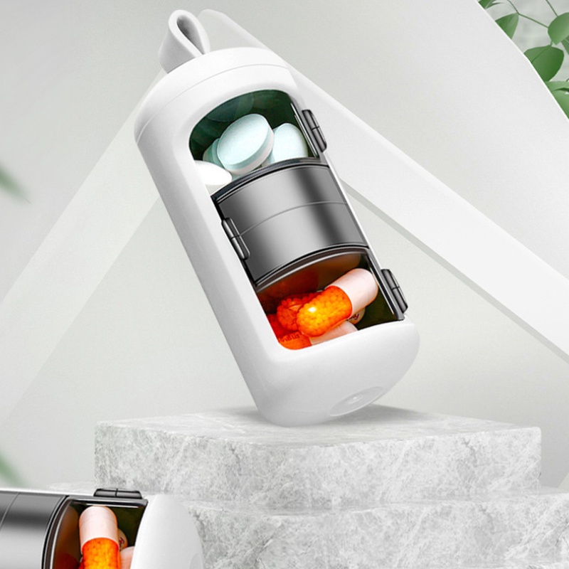 Hộp Đựng Thuốc 3 Ngăn Có Móc Khóa Tiện Dụng