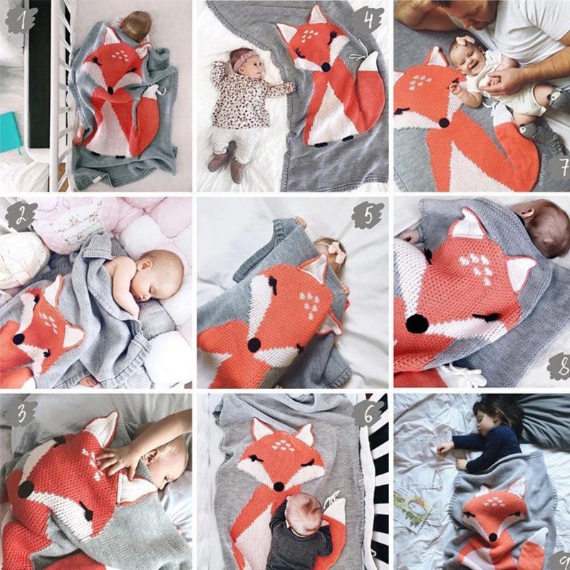 Chăn Mềm Cỡ Lớn In Họa Tiết Động Vật Màu Xám / Lig Dễ Thương Cho Bé