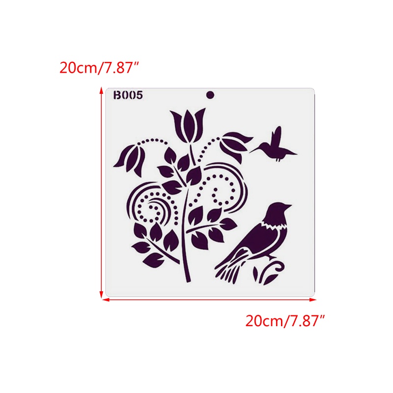 Bộ 9 Khuôn Mẫu Hỗ Trợ Vẽ Tranh / Trang Trí Giấy / Vải Canvas / Giấy / Gỗ