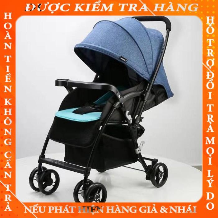 Xe đẩy 2 chiều Seebaby T08 phiên bản mới, có lò xo giảm xóc kèm đệm mềm và màn chống muỗi - Bảo hành 1 năm nguyenvan