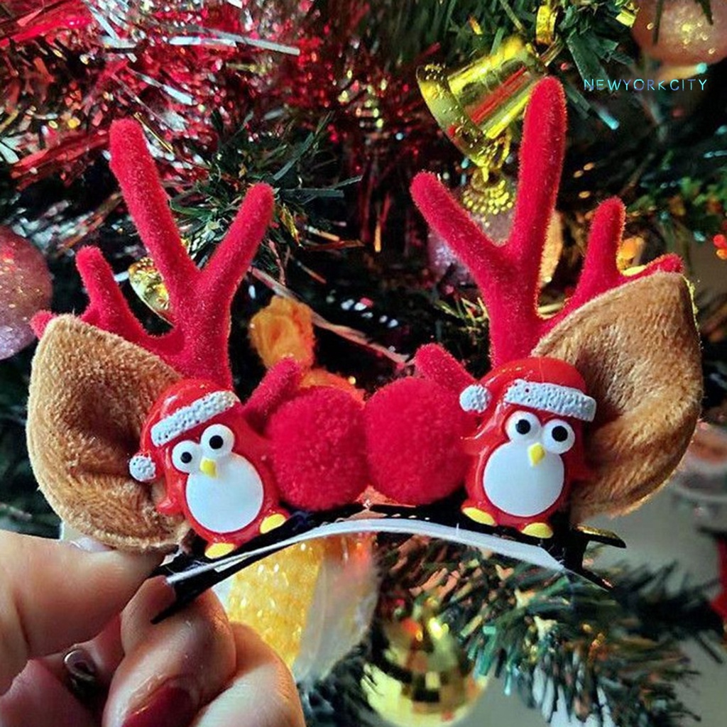 Ny Set 3 Cặp Bông Tai DIY Hình Hươu Hoạt Hình Dễ Lắp Đặt Trang Trí Giáng Sinh