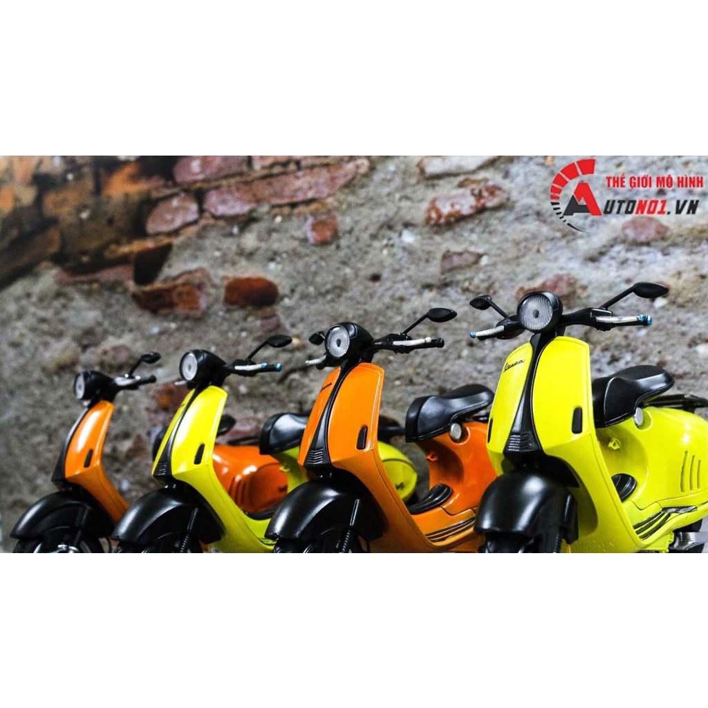 MÔ HÌNH XE ĐỘ VESPA 946 BLACK YELLOW 1:12 AUTONO1 D182