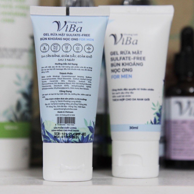Sữa rửa mặt ViBa formen 30ml và 100ml