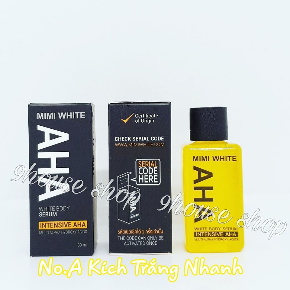 01 Chai Serum Body trắng da MIMI WHITE AHA Thái Lan 30ml