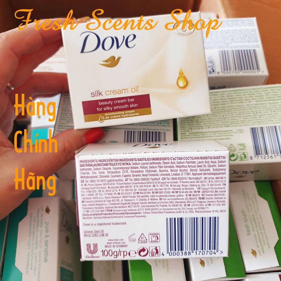 Xà bông Dove 100g - Hà Lan - Silk Cream Oil