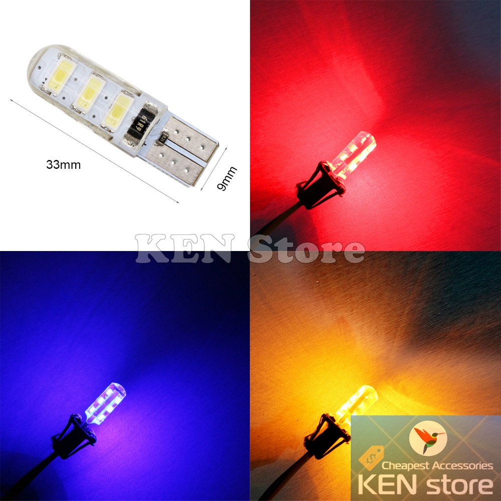 Bóng LED T10 đèn xi nhan, đèn demi 6 chip smd