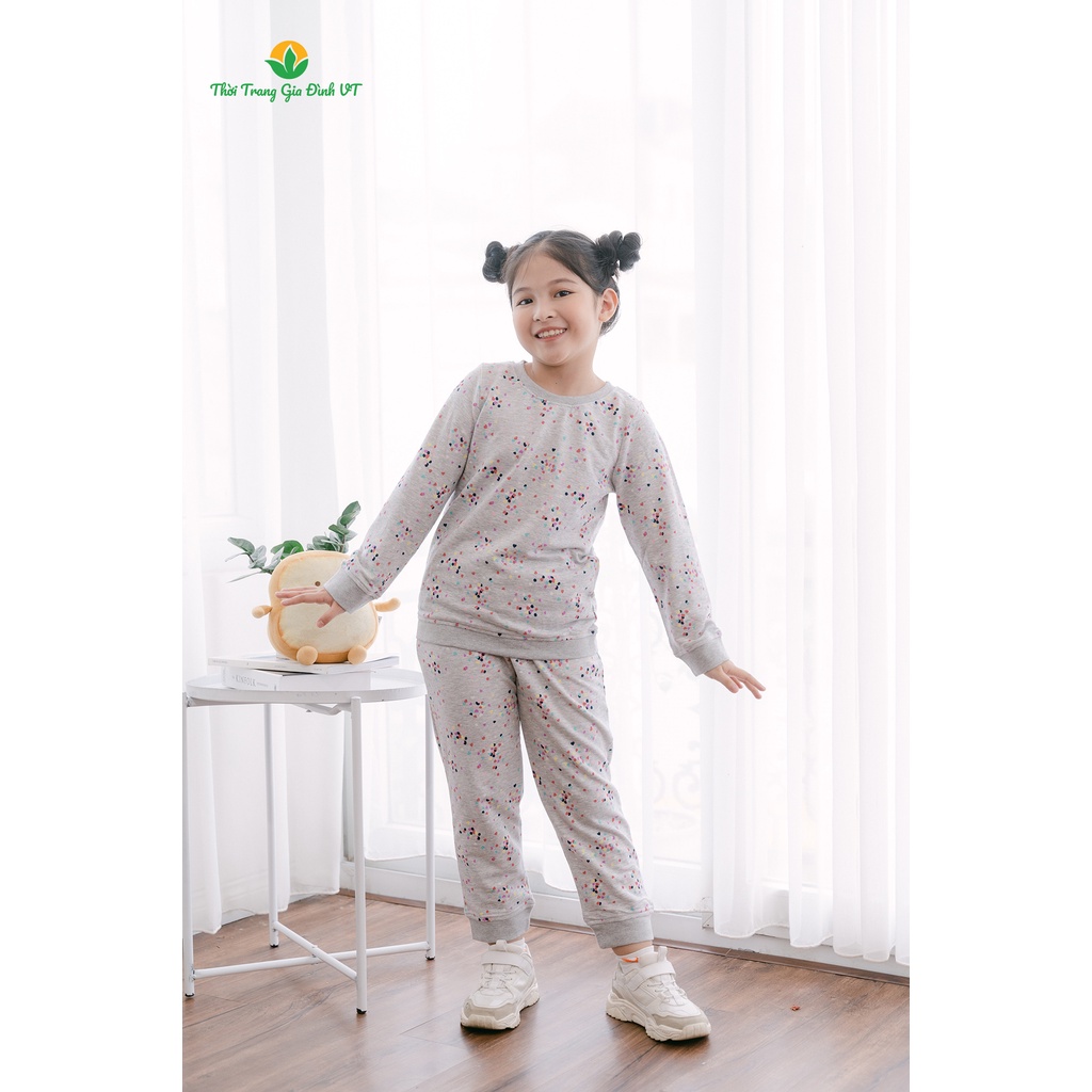 Bộ cotton mặc nhà quần áo dài bé gái B70.2016 - Thời trang gia đình VT