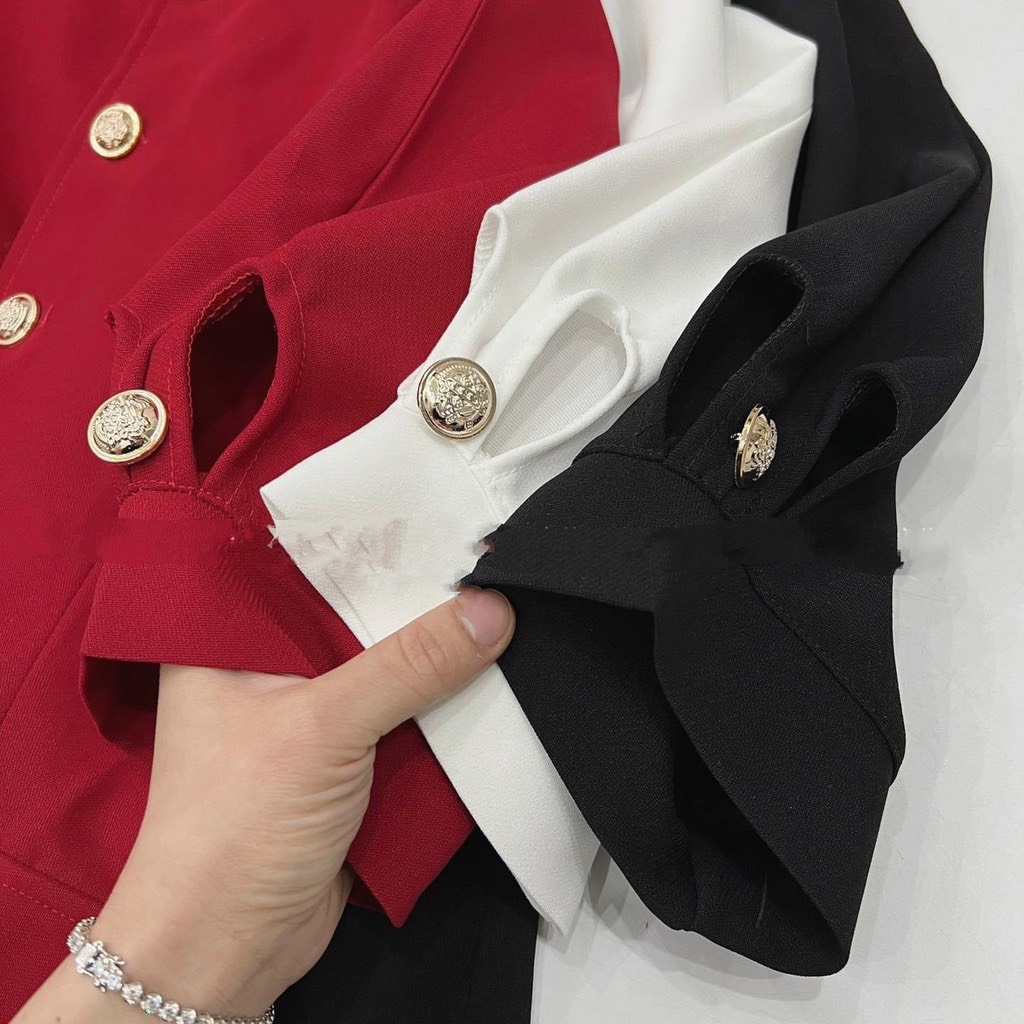 Áo BigSize Nữ 2 Nắp Túi Phối Nút , Áo Kiểu Bigsize 3 Màu , Chất 100% Cotton Lạnh Thiết Kế Dành Cho Người Béo 50-90kg