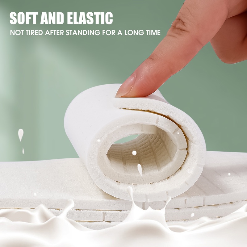 1 Cặp Đế Lót Giày Bằng Cao Su Latex Mềm Đàn Hồi Chống Sốc Thoáng Khí Thấm Hút Mồ Hôi