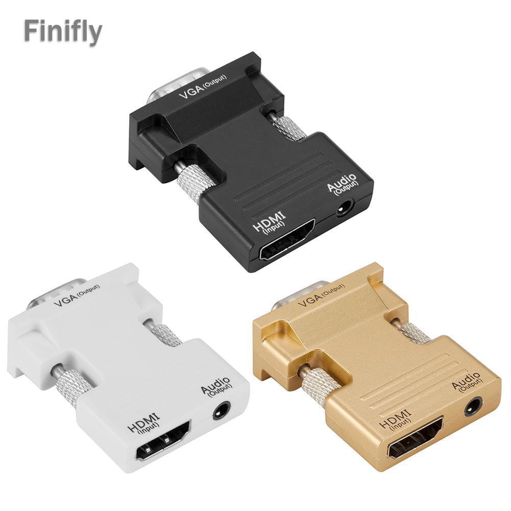 Đầu Chuyển Đổi Âm Thanh Từ Finifly Hdmi-Compatible Sang Vga Có Cáp Hỗ Trợ Âm Thanh 1080p