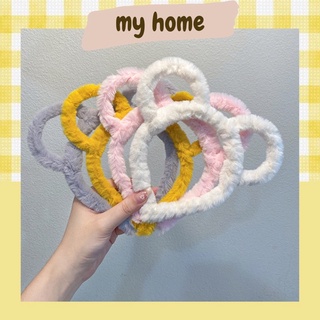 Băng đô cài tóc tai gấu, bờm tai gấu bằng lông mịn dễ thương