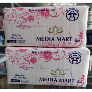 HĂN GIẤY RÚT 3 LỚP MEDIA MART 300 TỜ