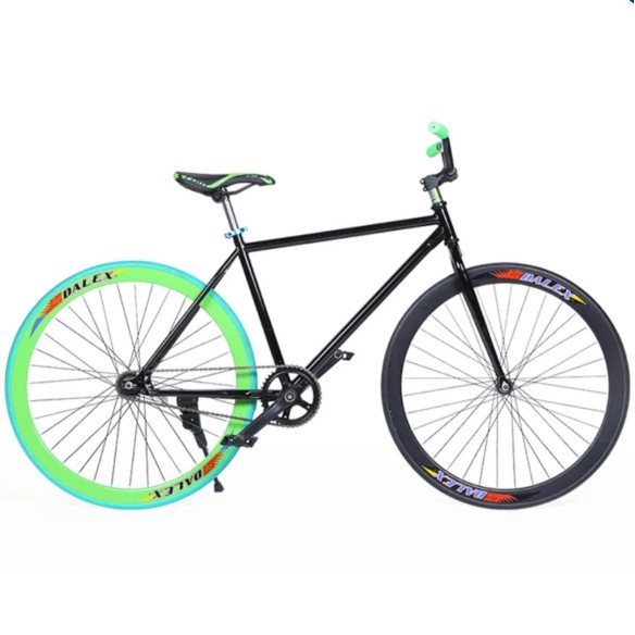 Xe đạp fixed gear single xanh ( Bảo hành 1 năm)