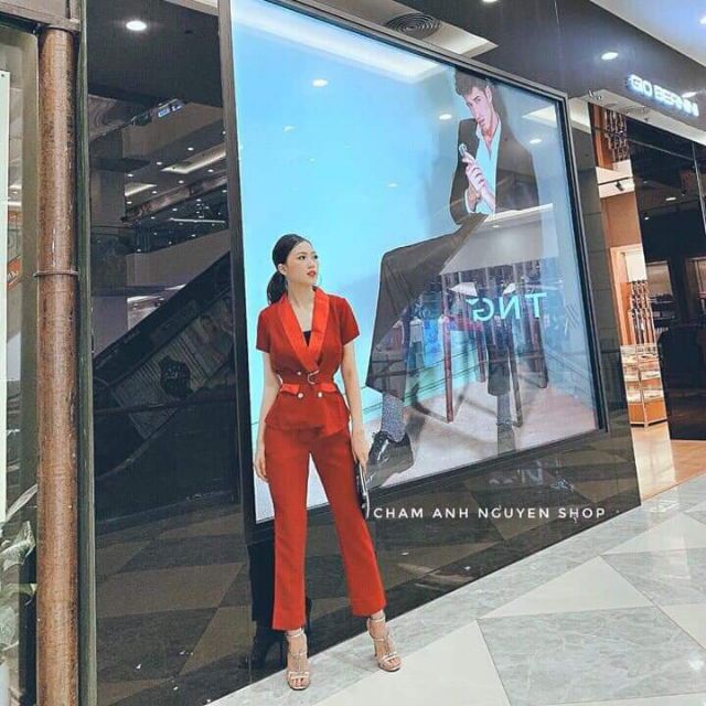 Sét vest viền phi lụa