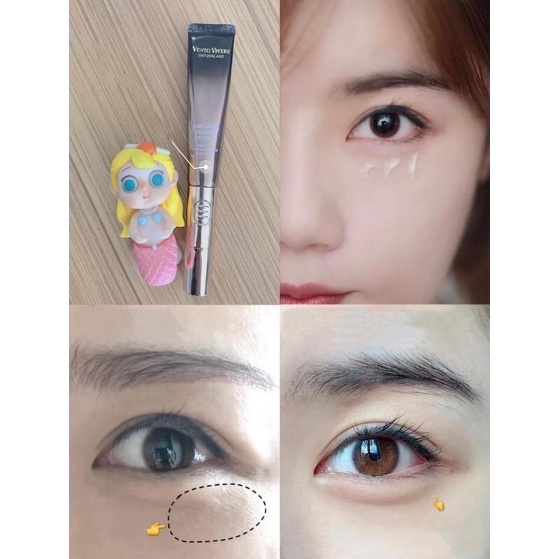 [ Mua 1 tặng Voucher 20k, tặng 1 Mask Collagen 40k] Kem Mắt Vento Thuỵ Sĩ chính hãng