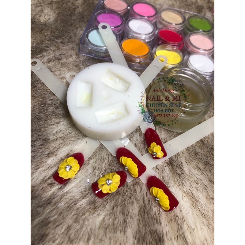 Khuôn cánh hoa tròn, khuôn hoa nail
