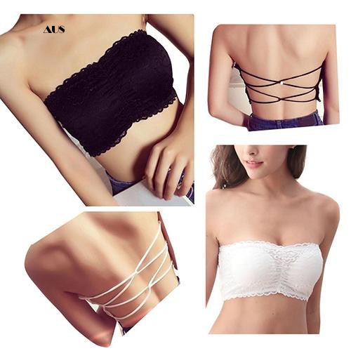 ♔Áo lót Không Dây Chéo Lưng Có Mút Đệm