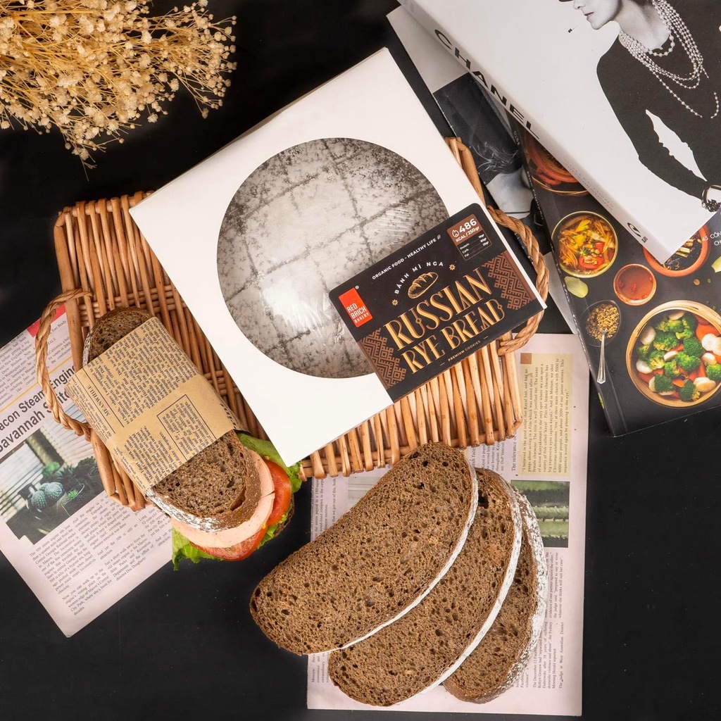 Bánh Mì Nga Lúa Mạch Đen Men Tự Nhiên Chuẩn Eatclean Thương Hiệu Gạch Đỏ Healthy