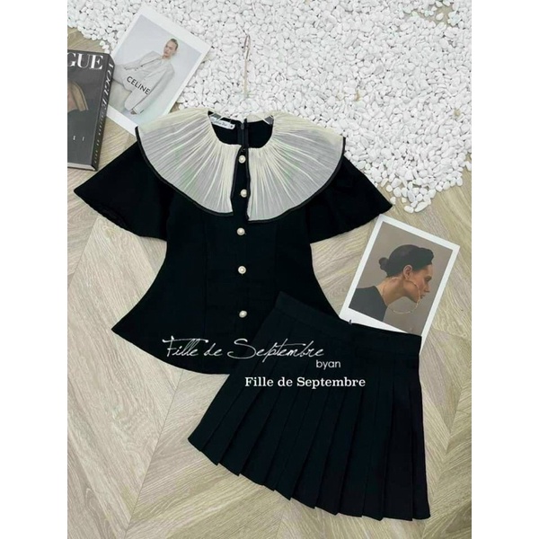 Áo Cổ Bèo Tiểu Thư Tay Bồng