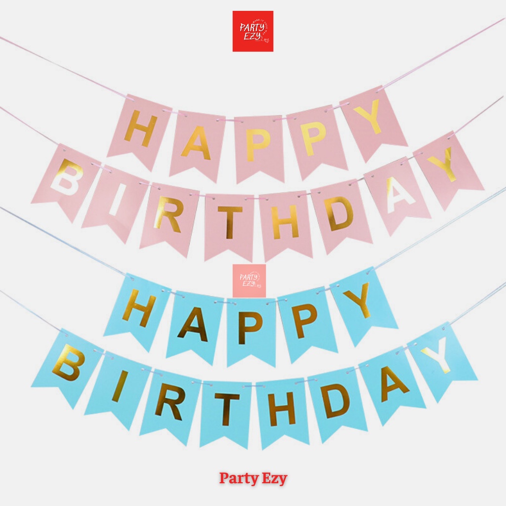 DÂY BANNER CHỮ HAPPY BIRTHDAY GIẤY TRANG TRÍ SINH NHẬT, NHIỀU MÀU