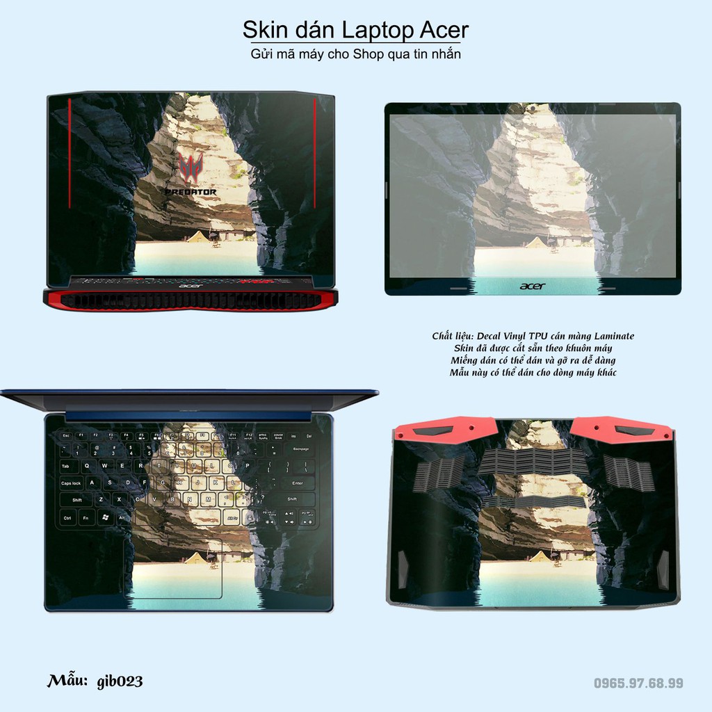 Skin dán Laptop Acer in hình Ghibli anime (inbox mã máy cho Shop)