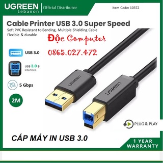 Cáp usb 3.0 am to bm dài 2m máy in ugreen 10372 chính hãng