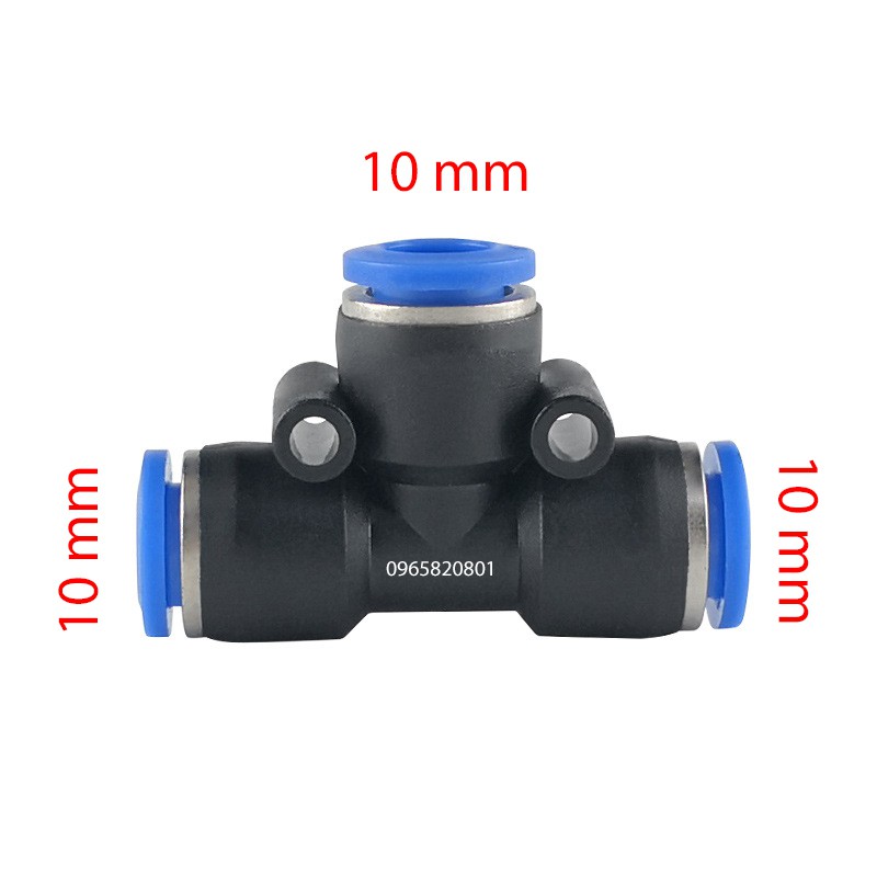 Đầu cút nối nhanh chữ T  ống 6,8,10,12