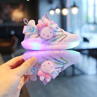 giày thể thao cho bé - giày thể thao  bé gái có đèn led vải mềm 511