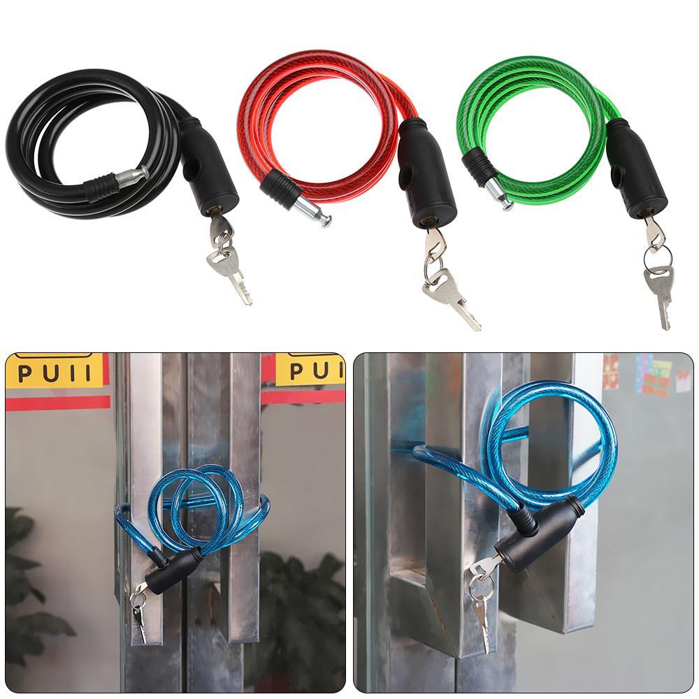 Dây Khóa Xe Đạp Bằng Thép Chống Trộm Kèm 2 Chìa Khóa Tiện Dụng