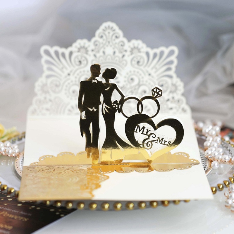 Khuôn Cắt Giấy Kim Loại Hình Cô Dâu Chú Rể