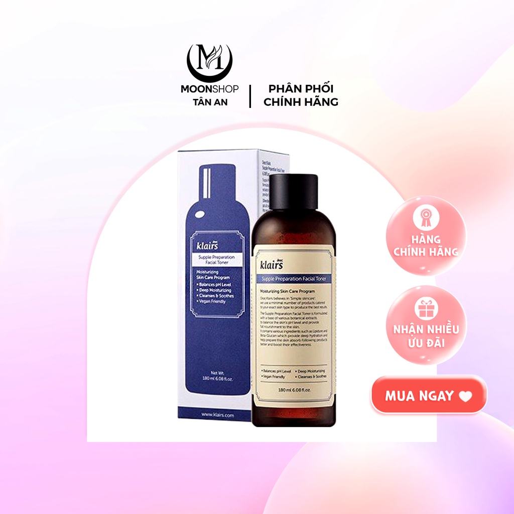 Toner Chống Viêm Dưỡng Ẩm Klairs Supple Preparation