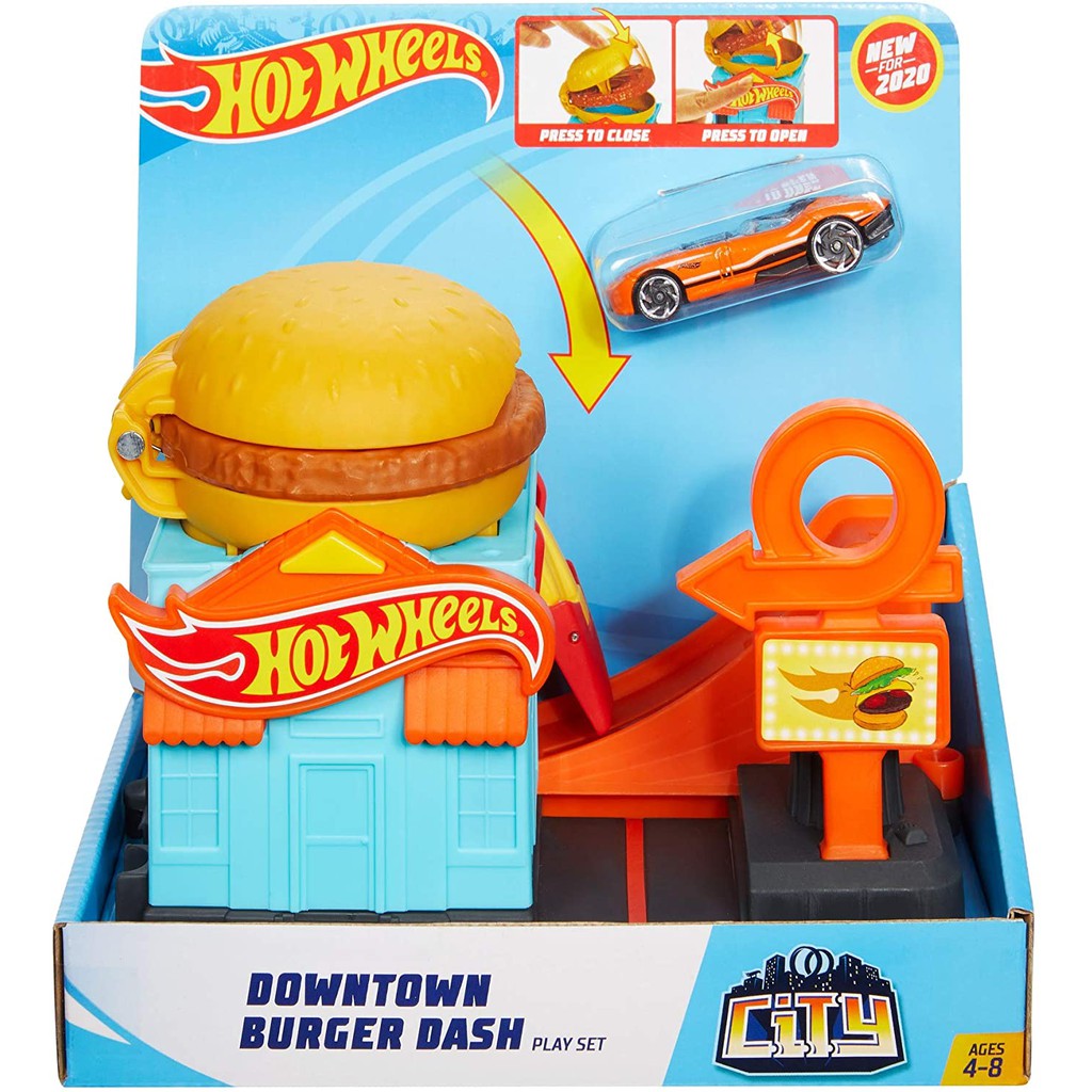 Đồ chơi HOT WHEELS - Cửa hàng Hamburger Hot Wheels City - Mã SP GPD09/FRH28