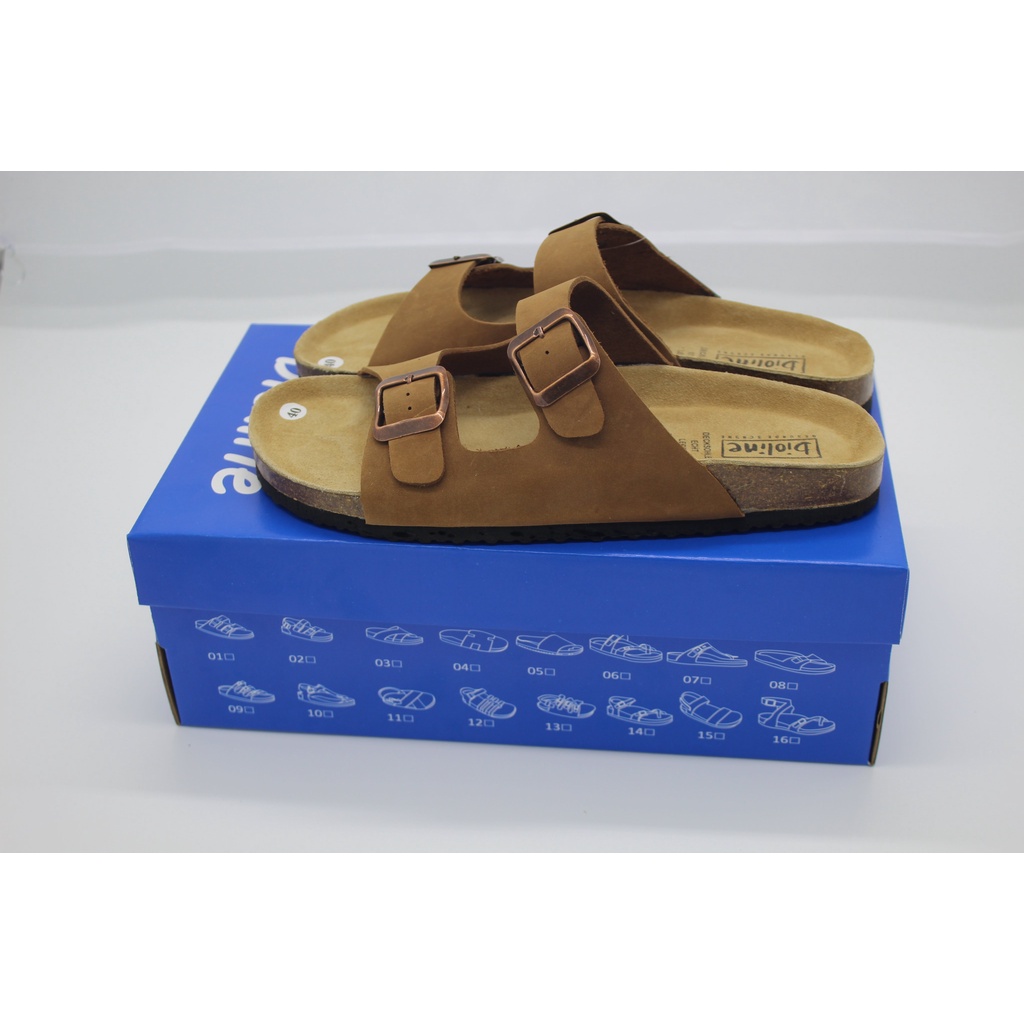 Dép sandal unisex cho cả Nam & Nữ cao cấp có bảo hành Birken Việt Nam Chính Hãng da bò thật 100% mã 01