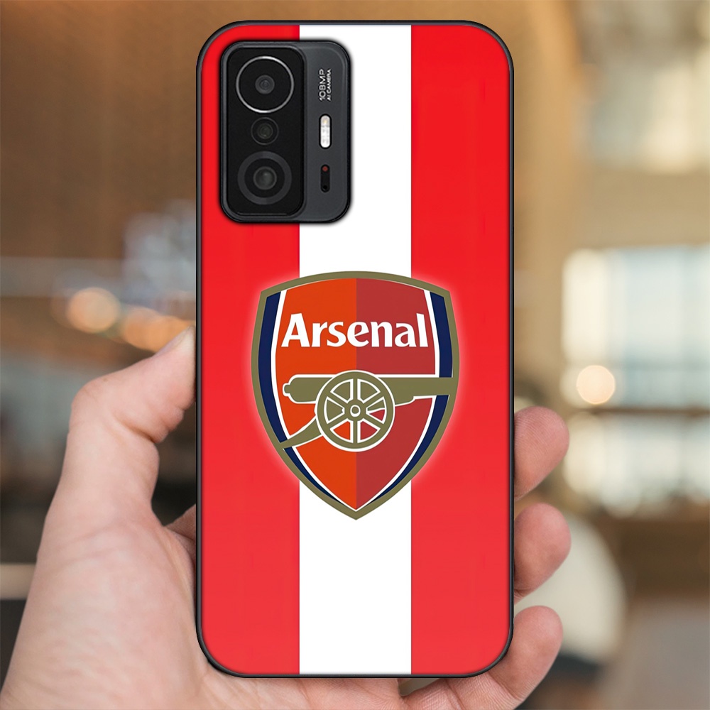 Ốp lưng Xiaomi 11T viền đen in hình Arsenal FC
