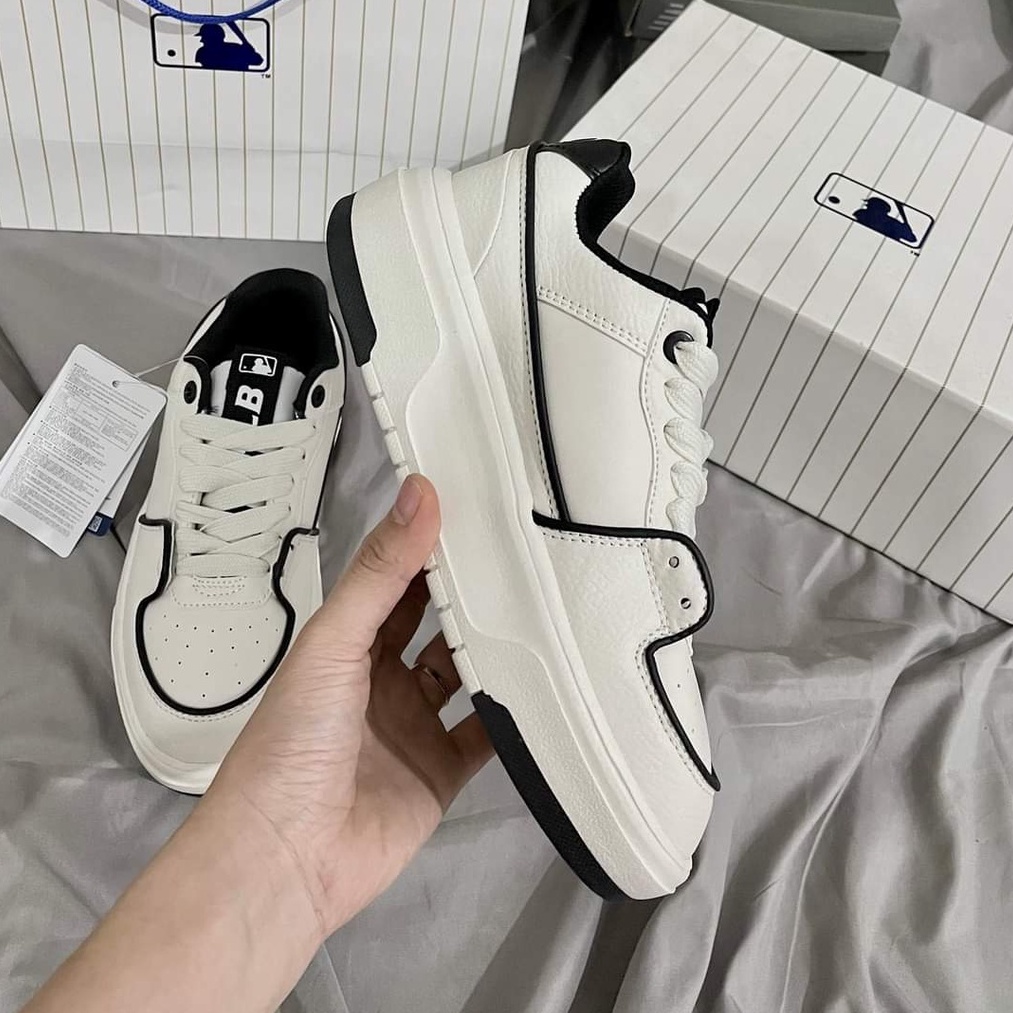 Giày MLB Chunky Liner New York Yankees ‘White Black’ nam nữ , giày M.L.B NY cao cấp size 36_43