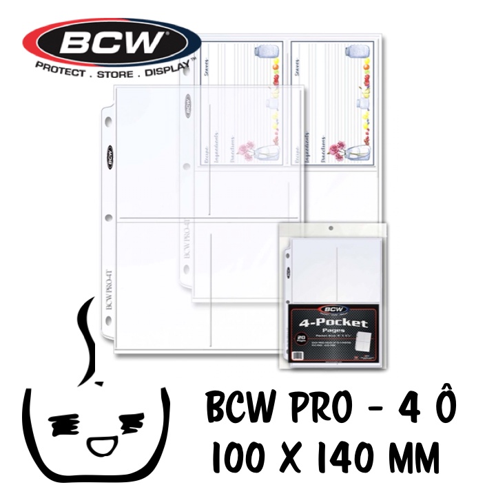 SHEET BCW PRO DÙNG CHO BÌA A4 - 3 CÒNG (NHIỀU LOẠI)