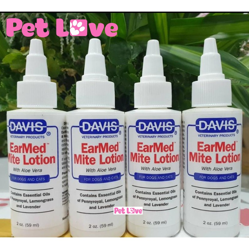 Kem vệ sinh tai cho chó mèo EarMed Mite Lotion (Davis, Mỹ)